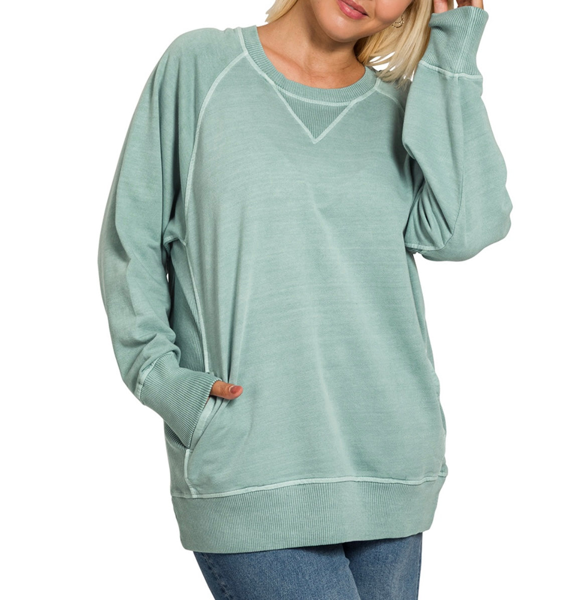 Seafoam French Terry Sweatshirt