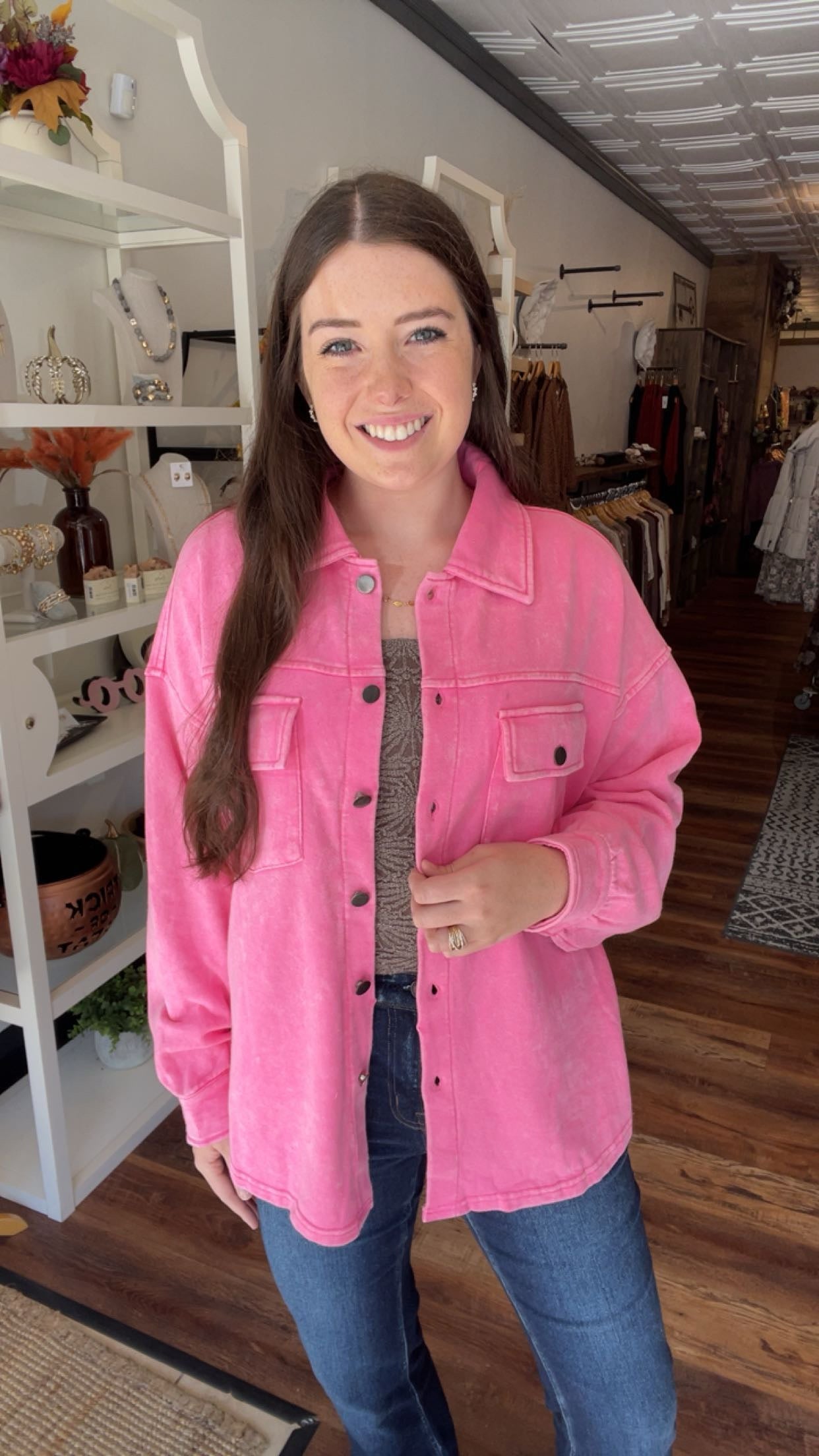 Bright Pink Shacket