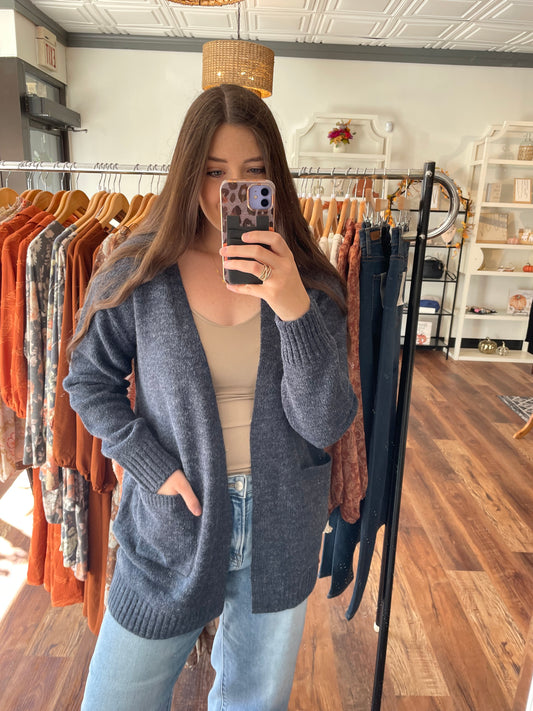 Midnight Open Front Cardigan