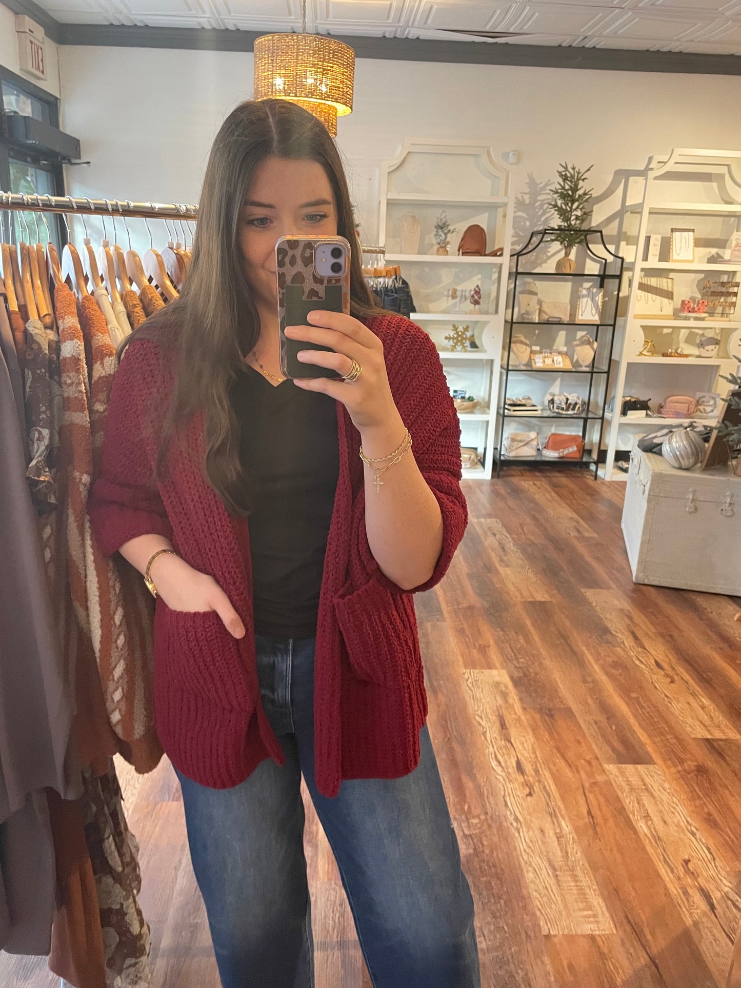 Cabernet Oversized Open Cardigan