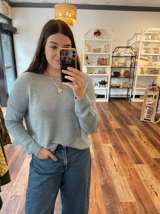 Light Blue Pullover Knit