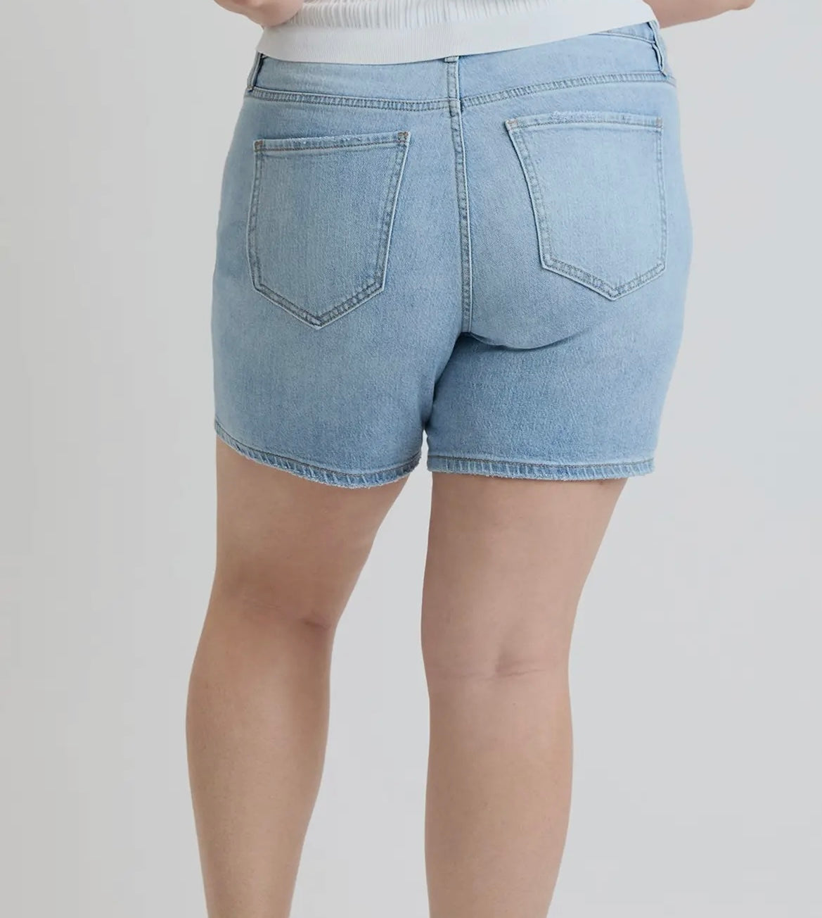Light Wash Essential Denim Shorts