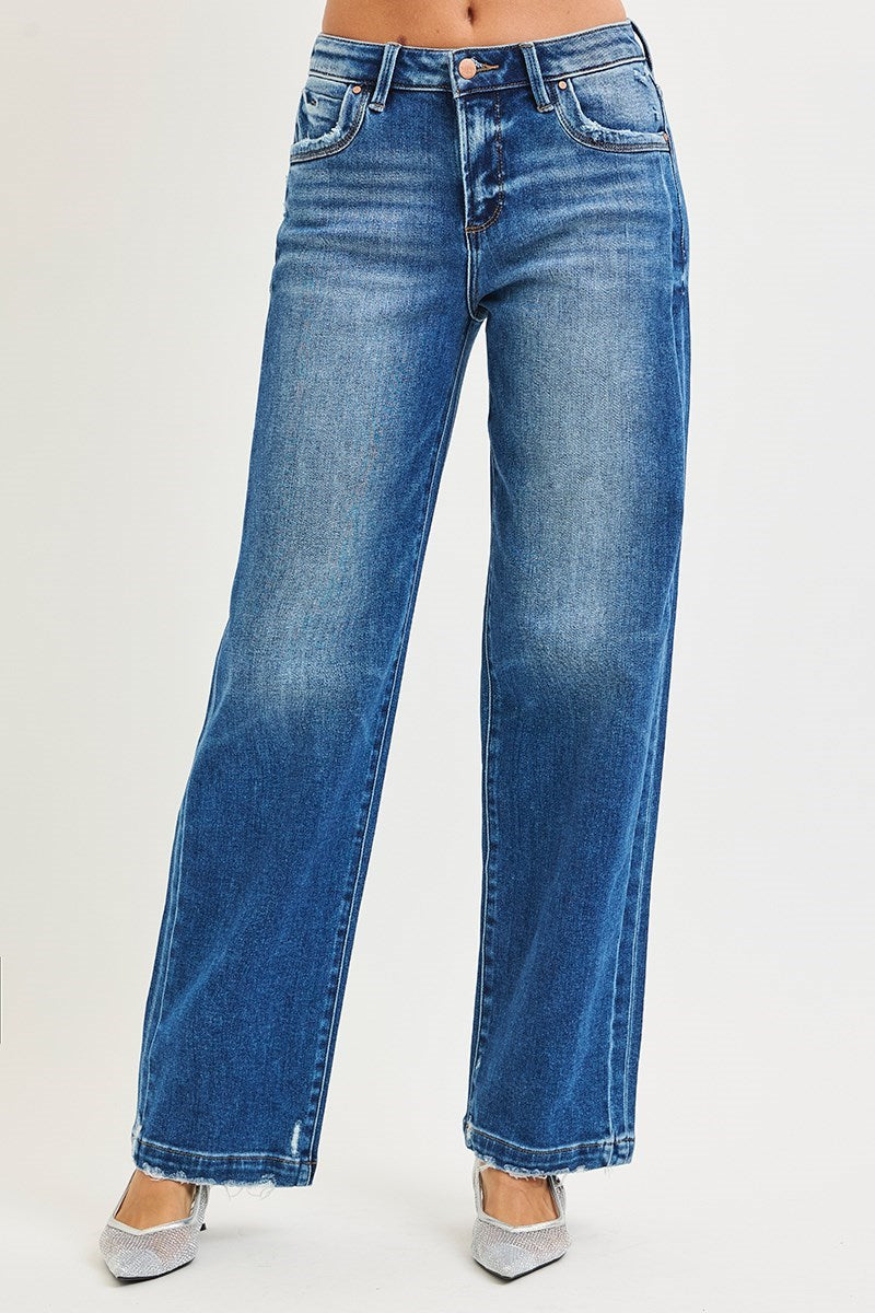 Slouchy Jeans with Side Seam Detail
