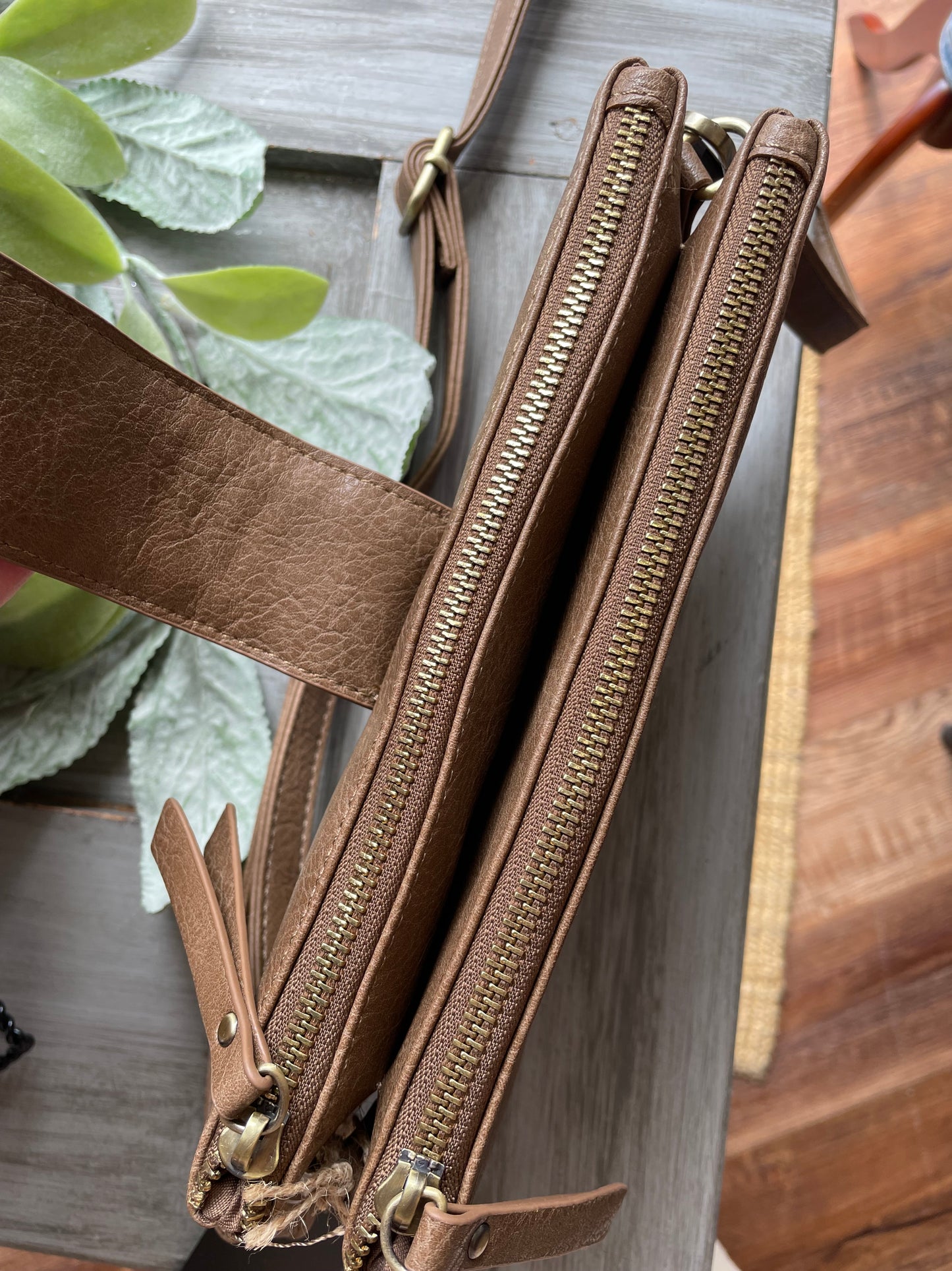 Crossbody Purse with Braided Closure