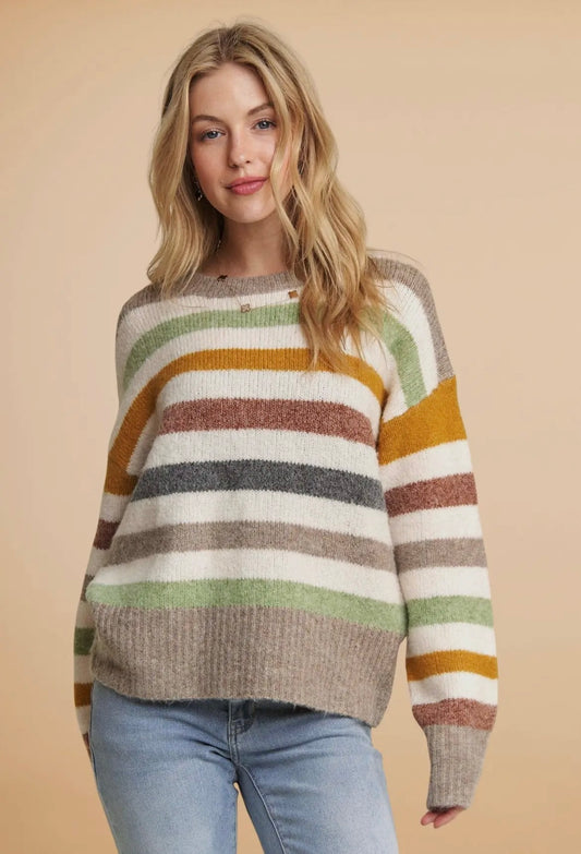 Multi-Color Stripe Sweater