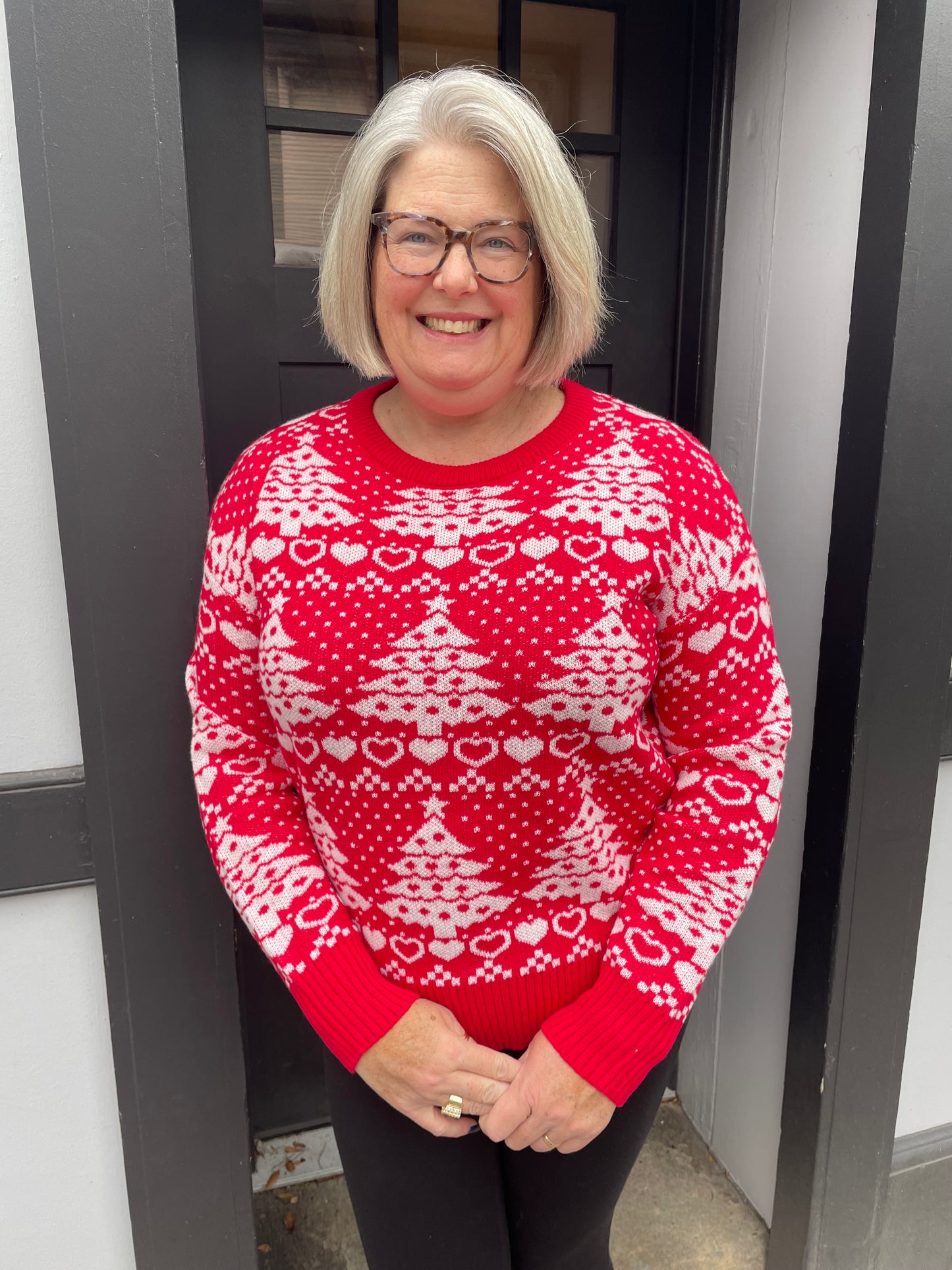 Red Christmas Tree Sweater