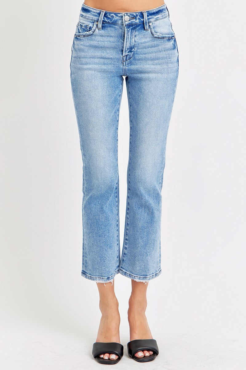 Light Wash Low-Rise Straight Jean