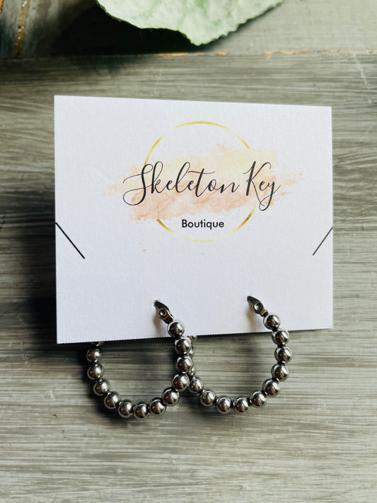 Circle Ball Hoop Earrings