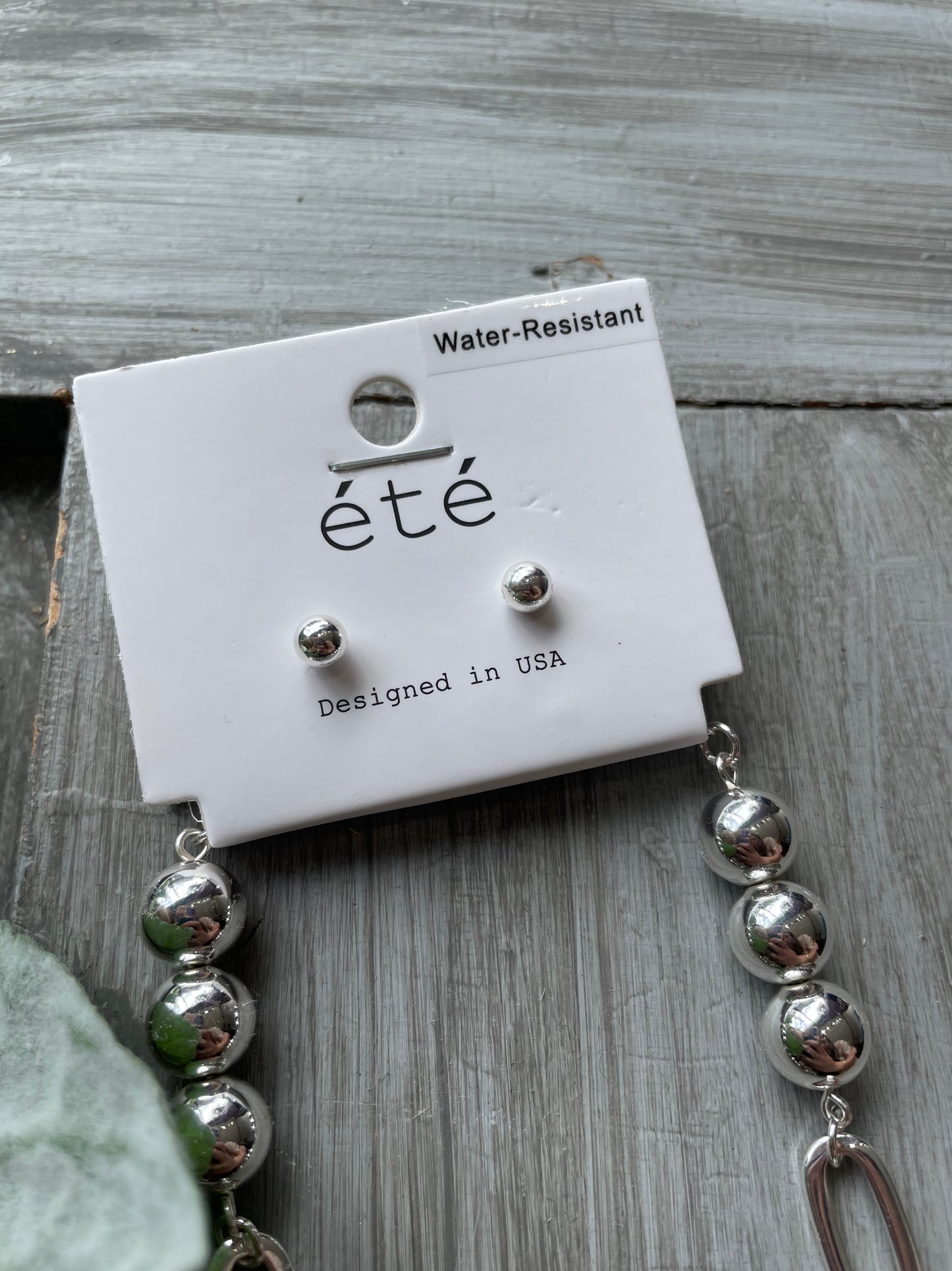 Oval and Ball Necklace