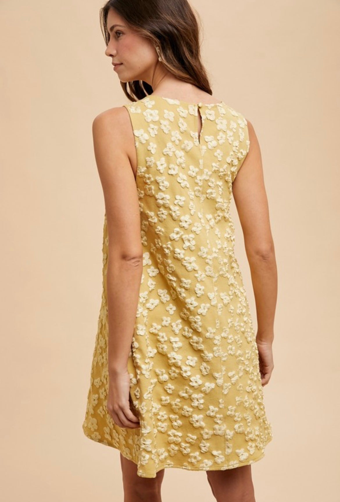 Marigold Floral Jacquard Dress