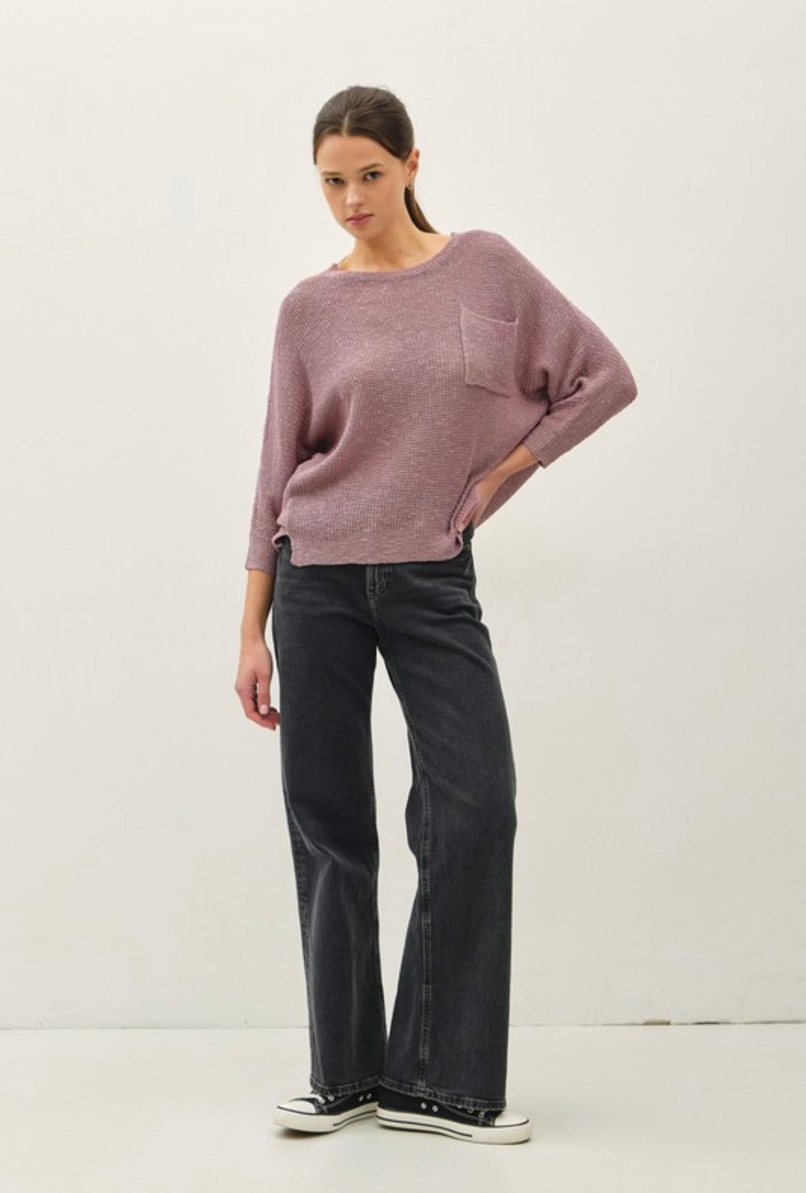 Iris Dolman Sleeve Lightweight Knit