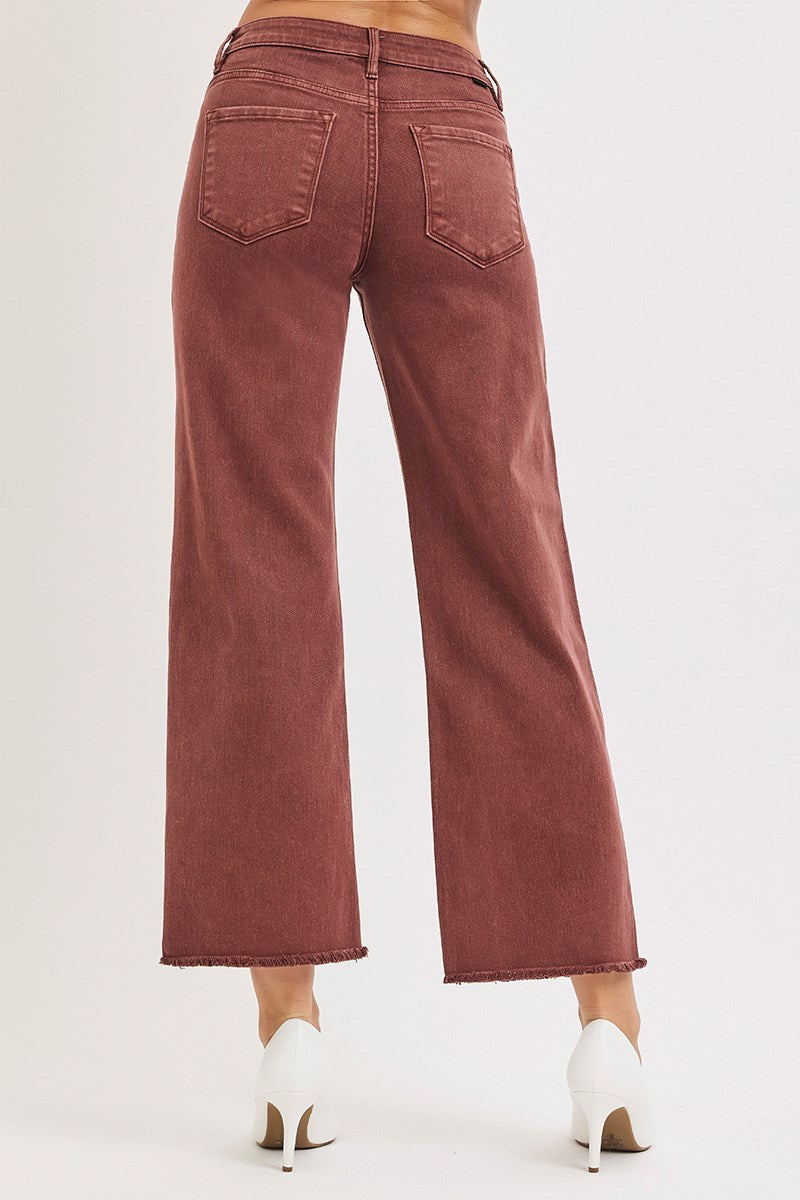 Chocolate Shimmer Mid-Rise Denim