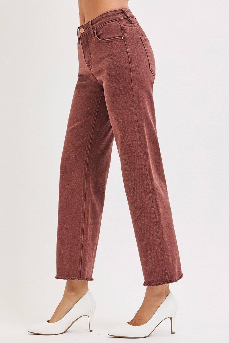 Chocolate Shimmer Mid-Rise Denim