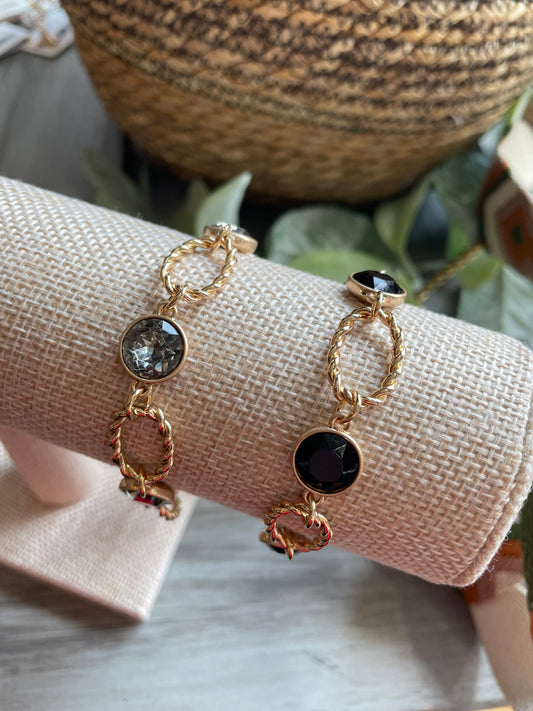 Textured Gold Chain Bracelet