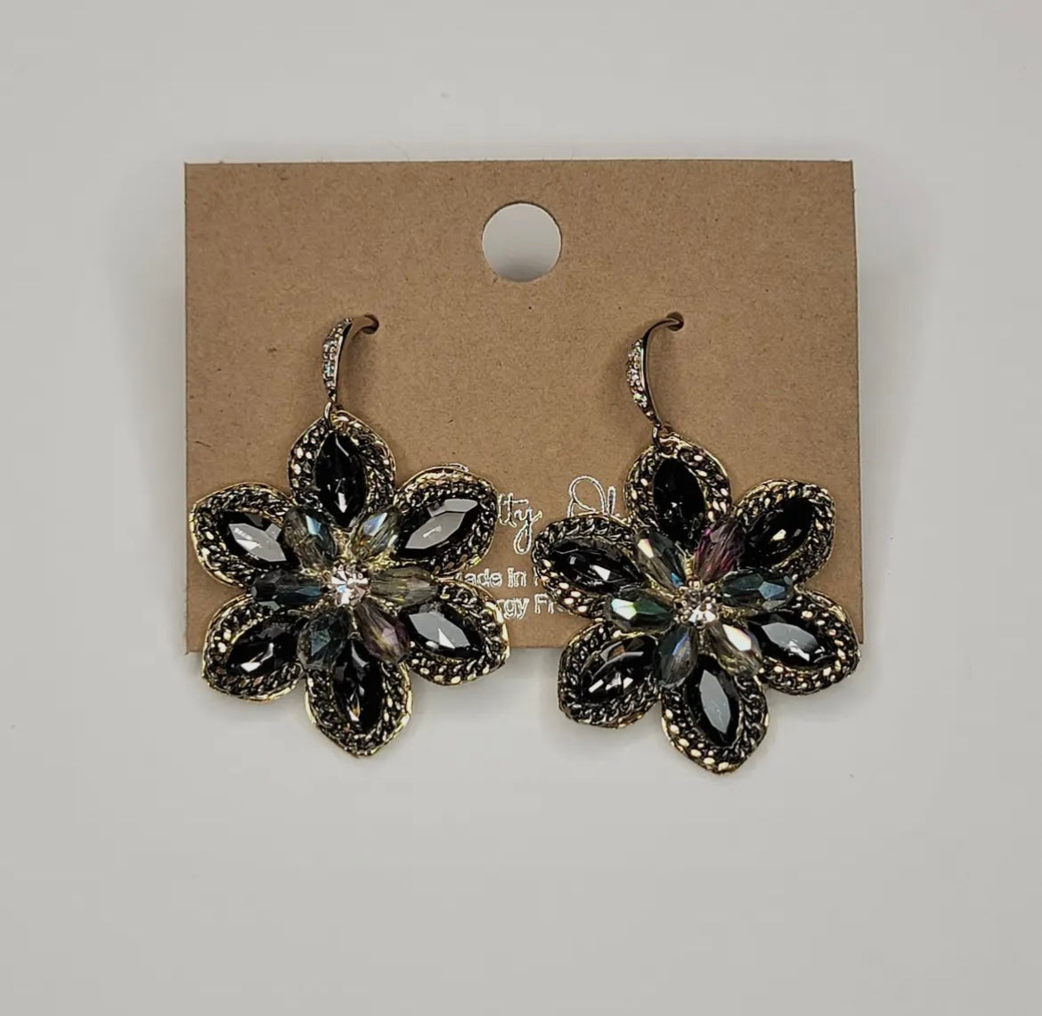 Handmade Flower Dangle Earrings