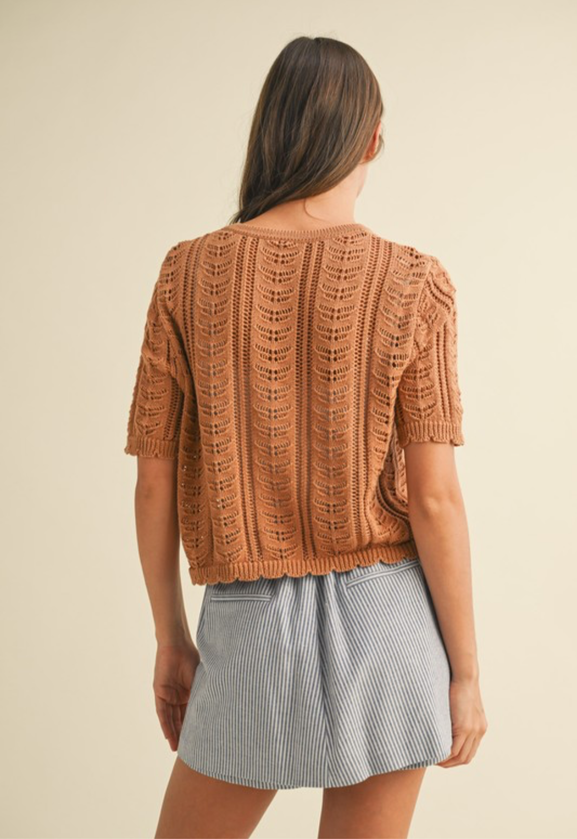 Toffee Front Tie Cardigan