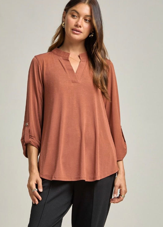 Caramel Wrinkle Resistant Blouse