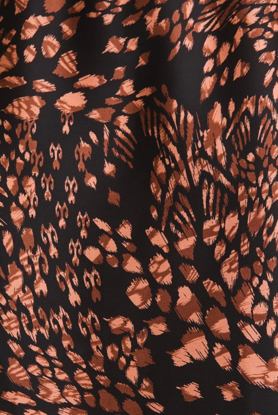 Black and Brown Abstract Sleeveless Top