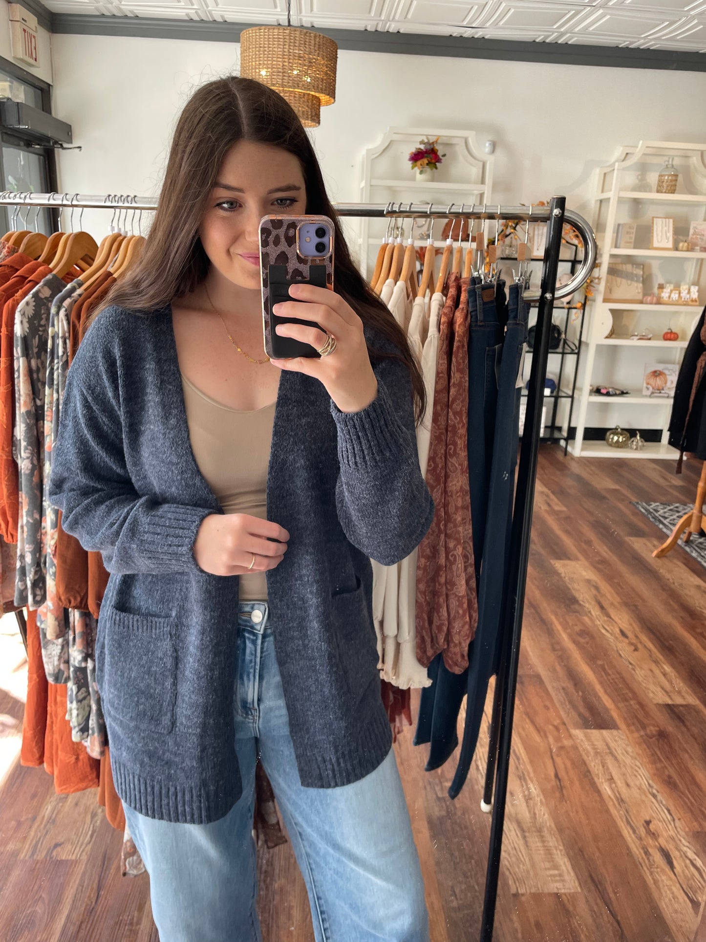 Midnight Open Front Cardigan