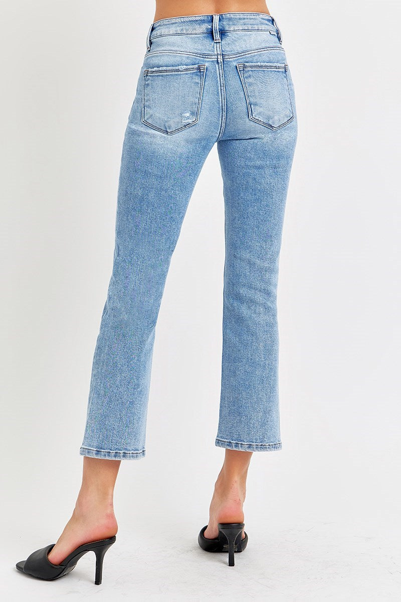 Light Wash Low-Rise Straight Jean