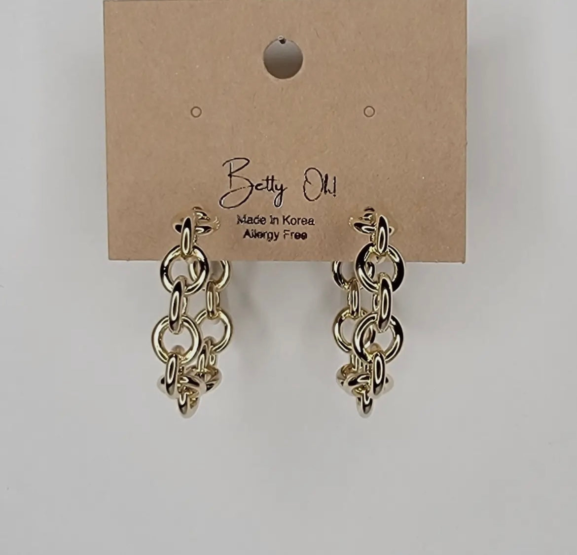 Chain Link Hoop Earrings