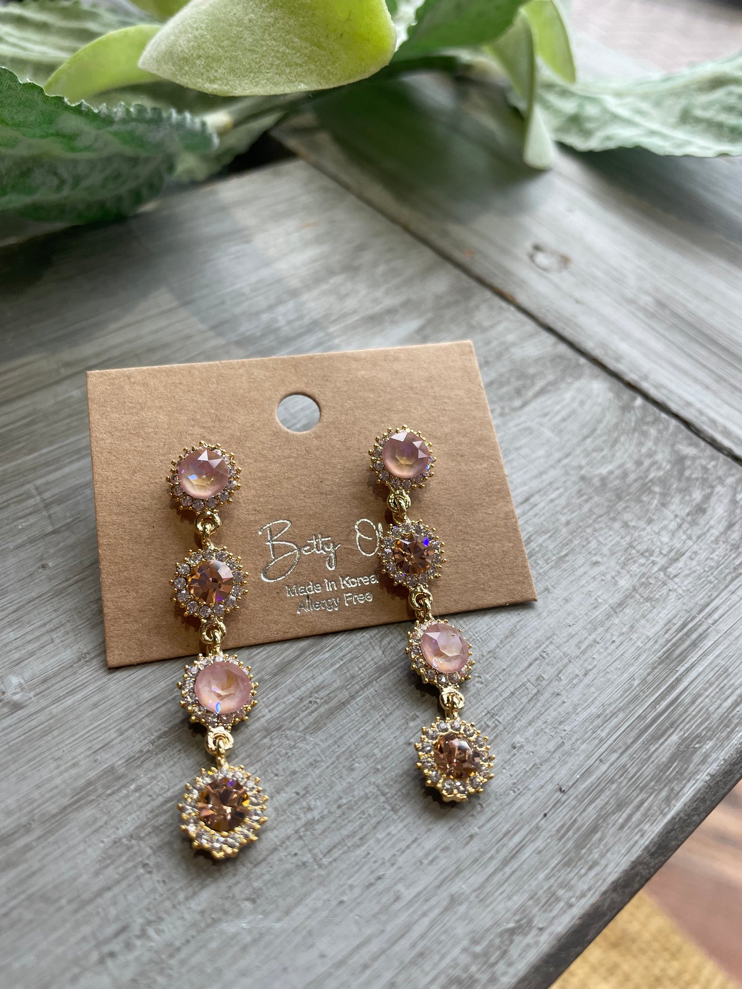 Swarovski Element Four Drop Earrings