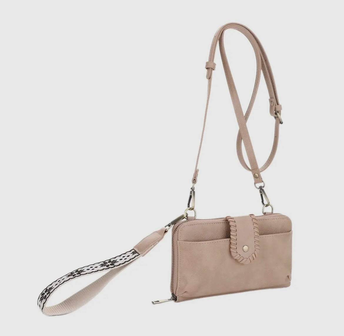 Crossbody Wallet with Boho Wrist Strap