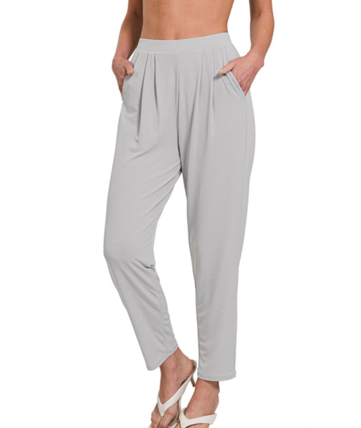 Pleated Pants with Pockets