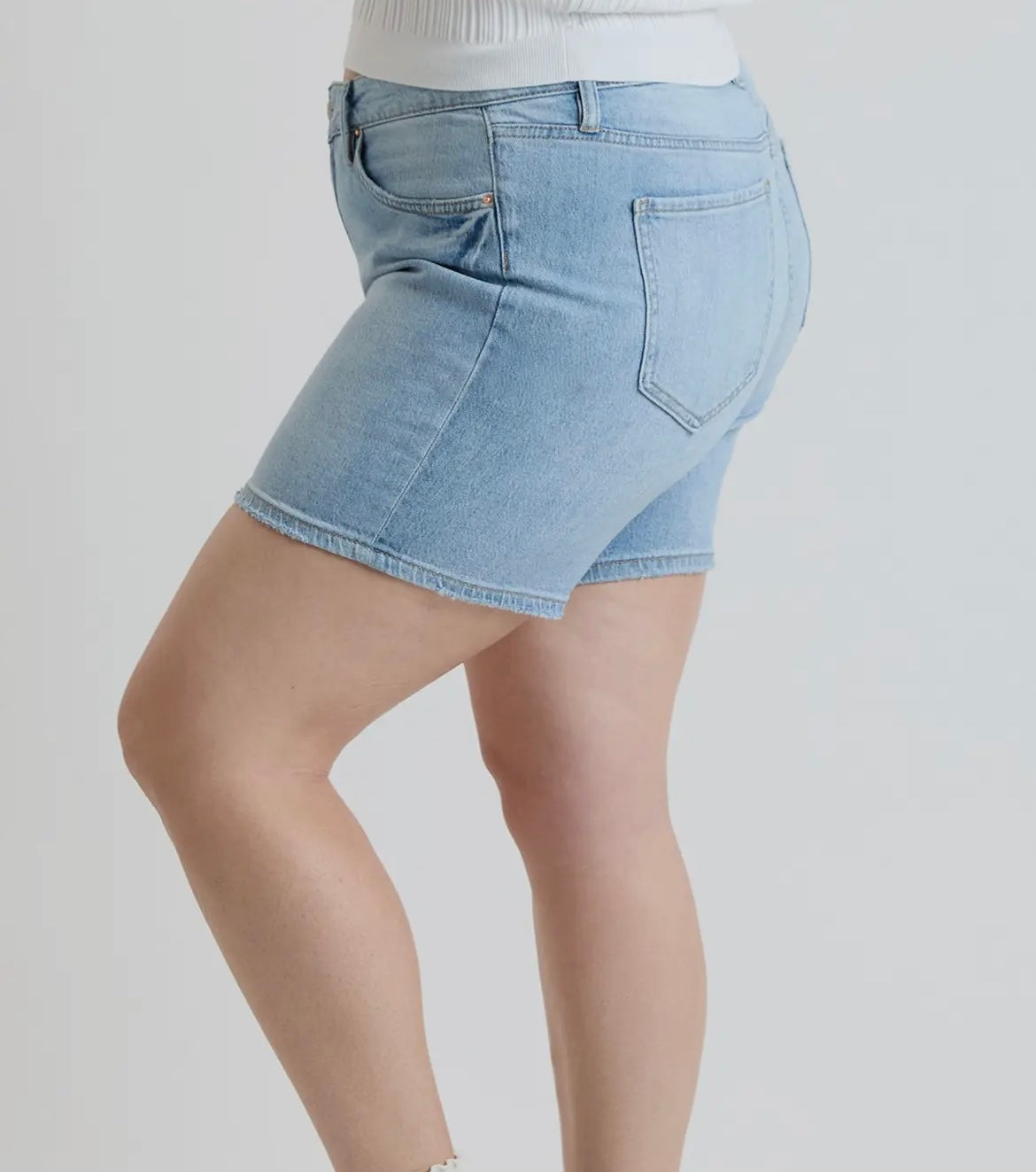 Light Wash Essential Denim Shorts