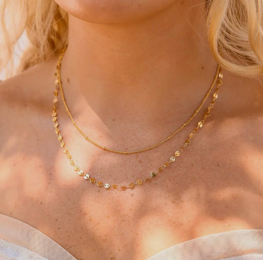 18K Gold Stainless Steel Layered Necklace