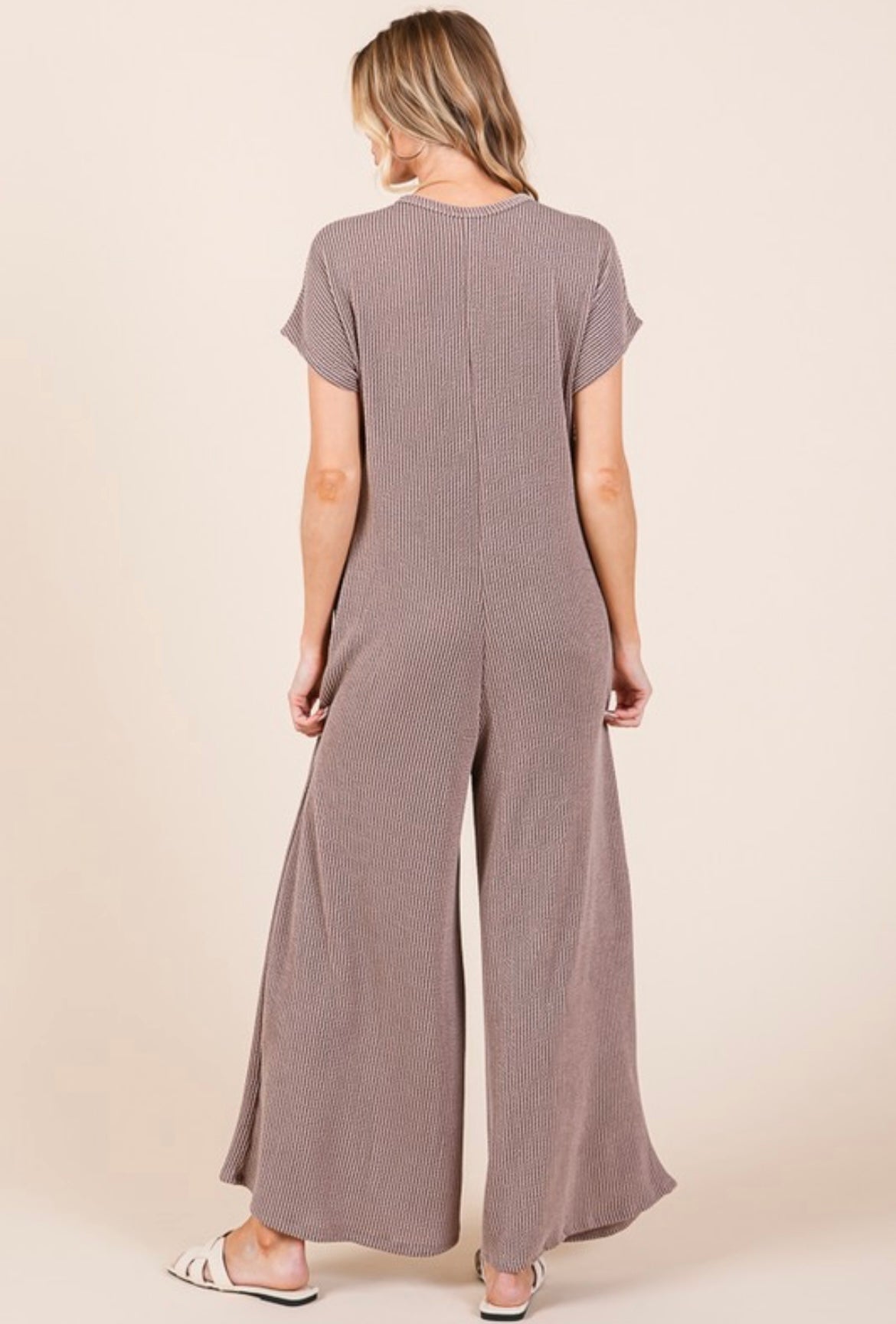 Mocha Rib Knit Jumpsuit