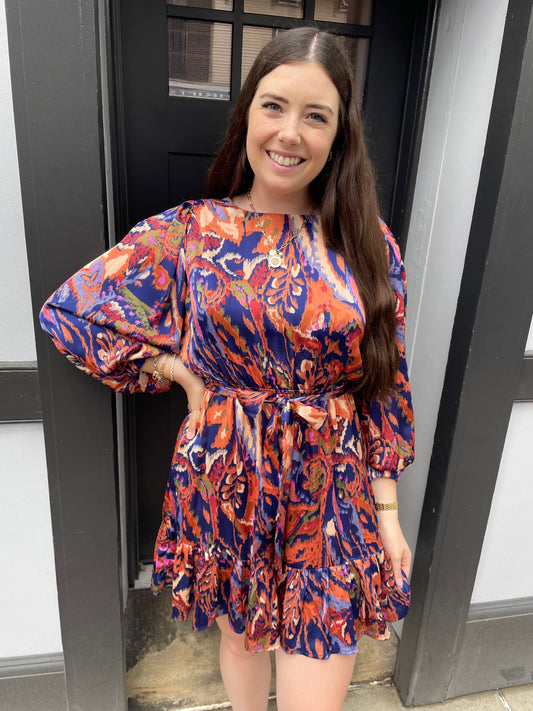 Sapphire Watercolor Dress