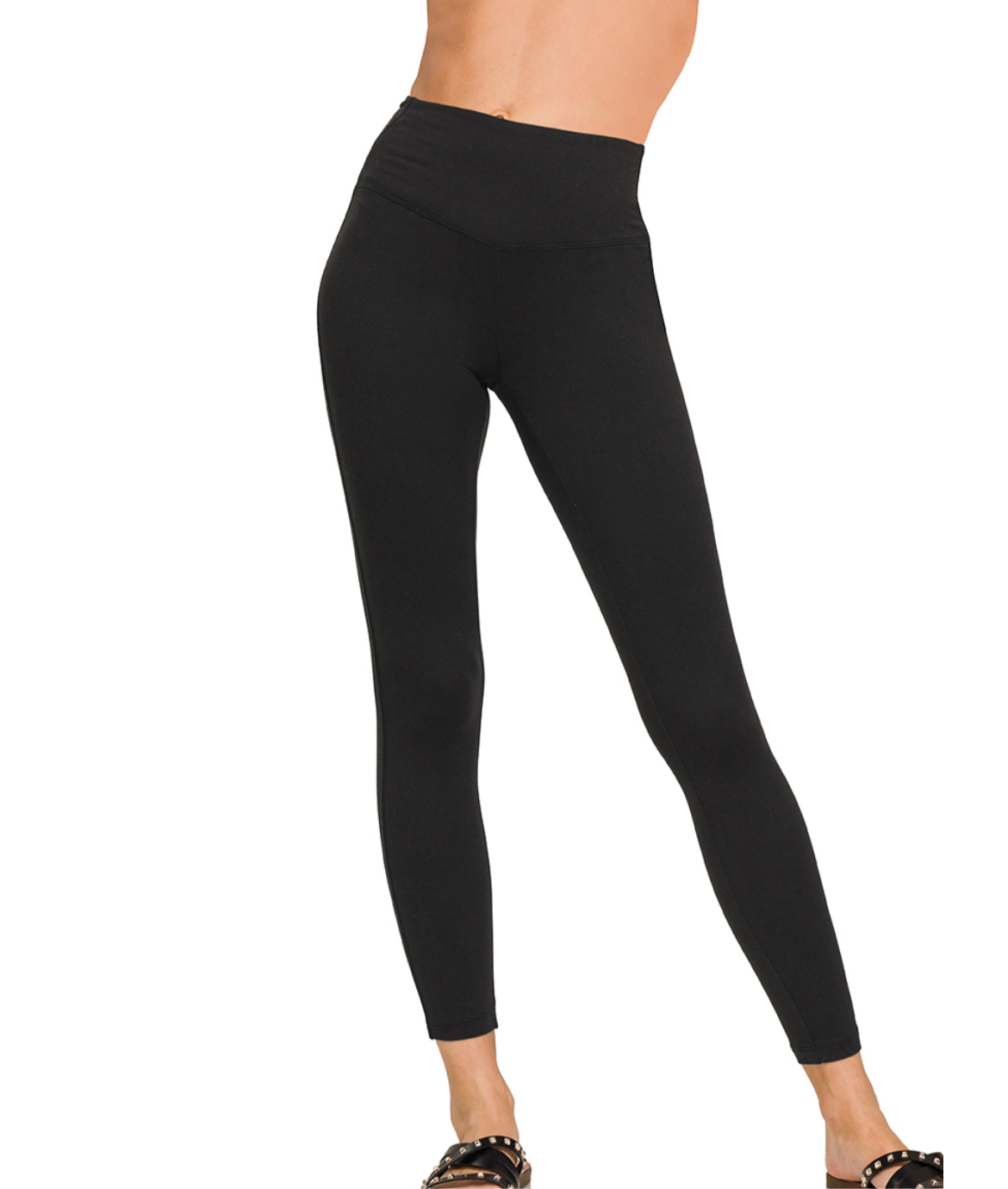 Microfiber Wide Waistband Leggings