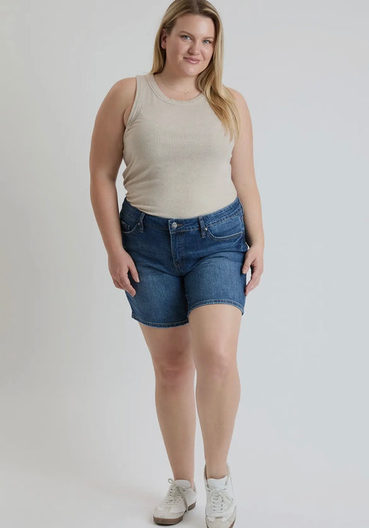 Dark Wash Essential Denim Shorts