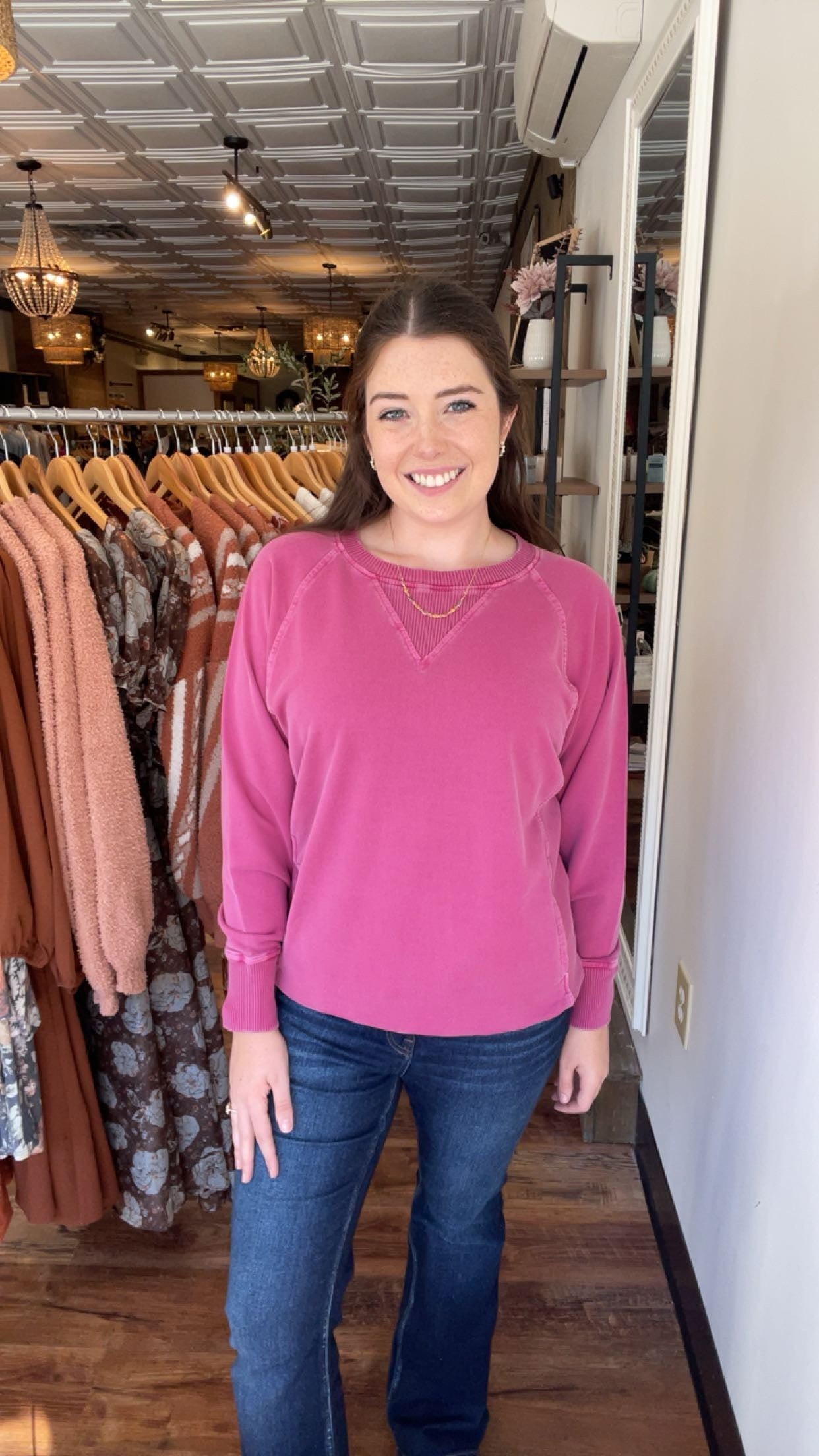 Wine French Terry Sweatshirt