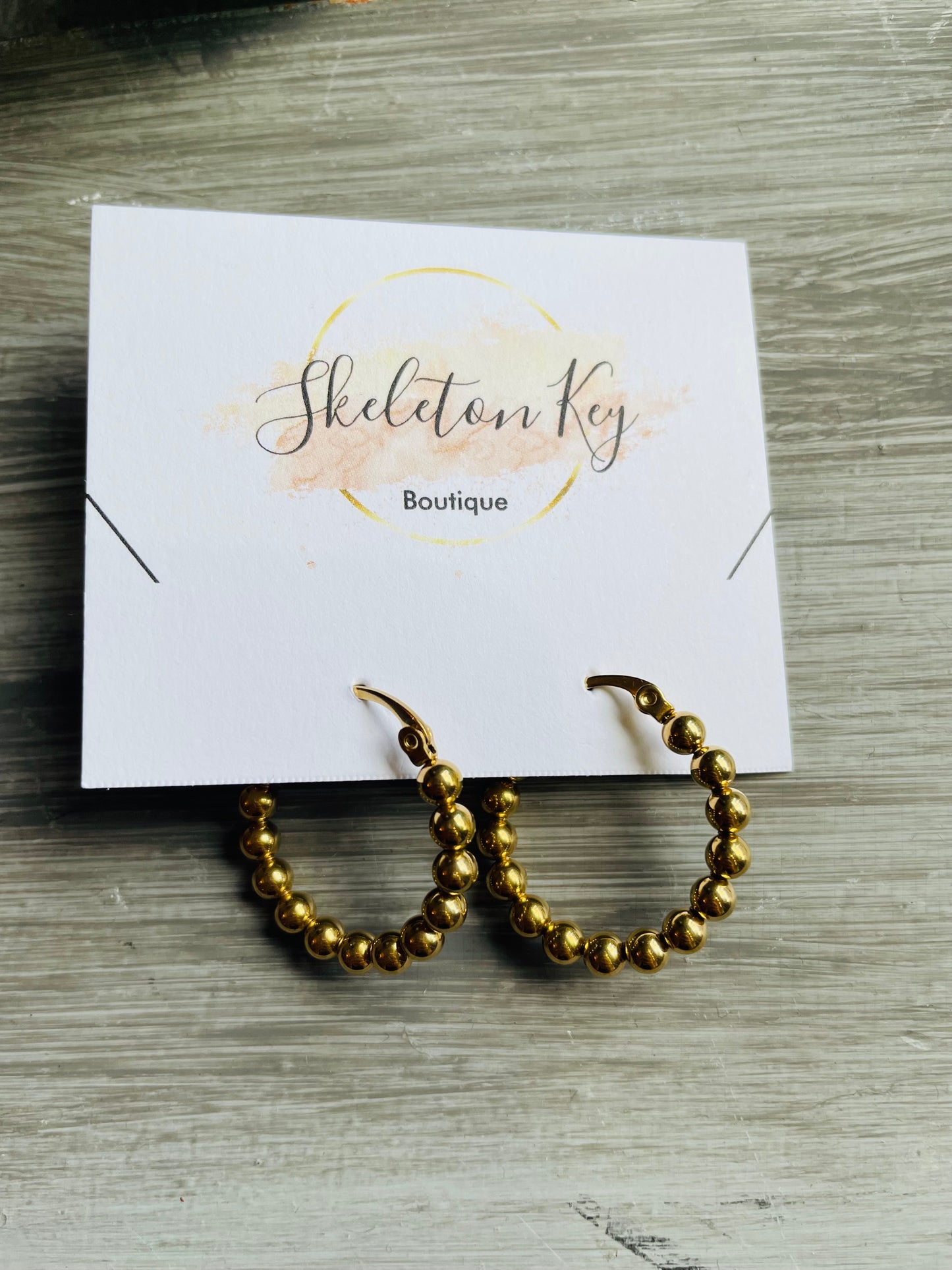 Circle Ball Hoop Earrings