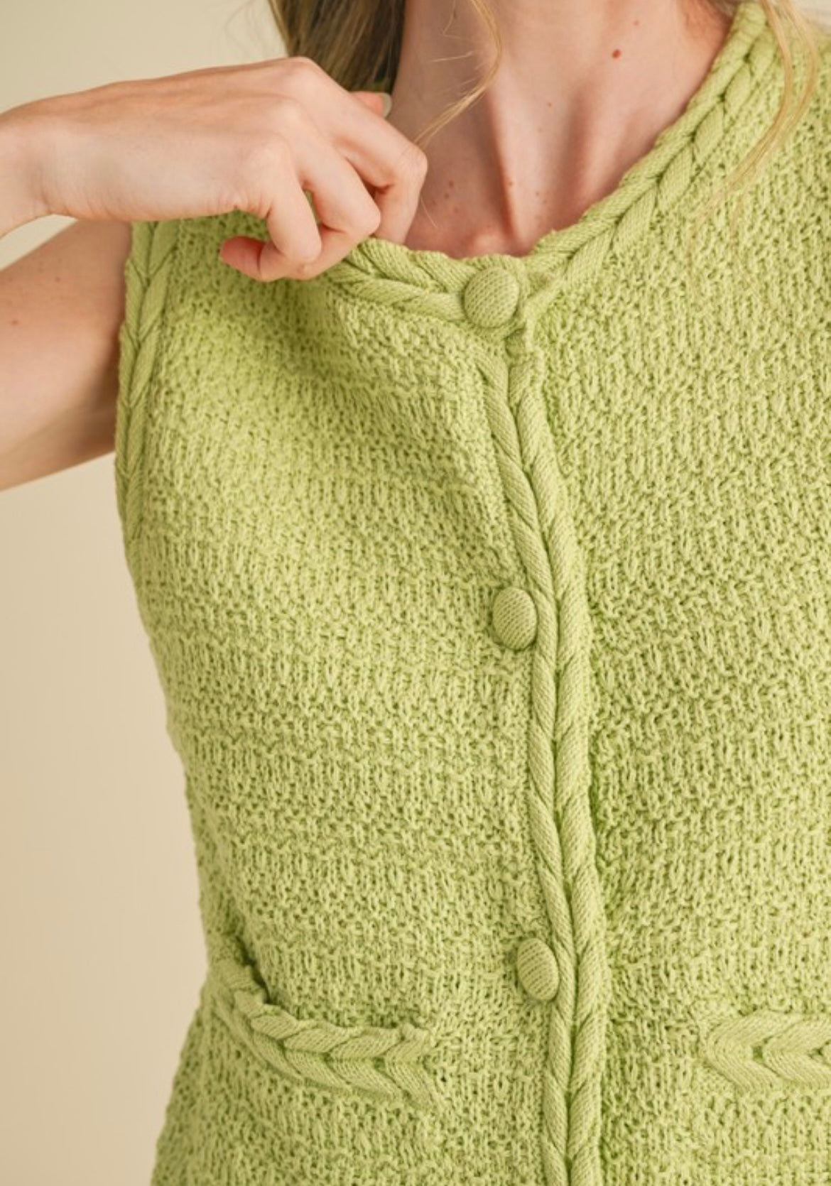 Lime Green Knit Spring Top
