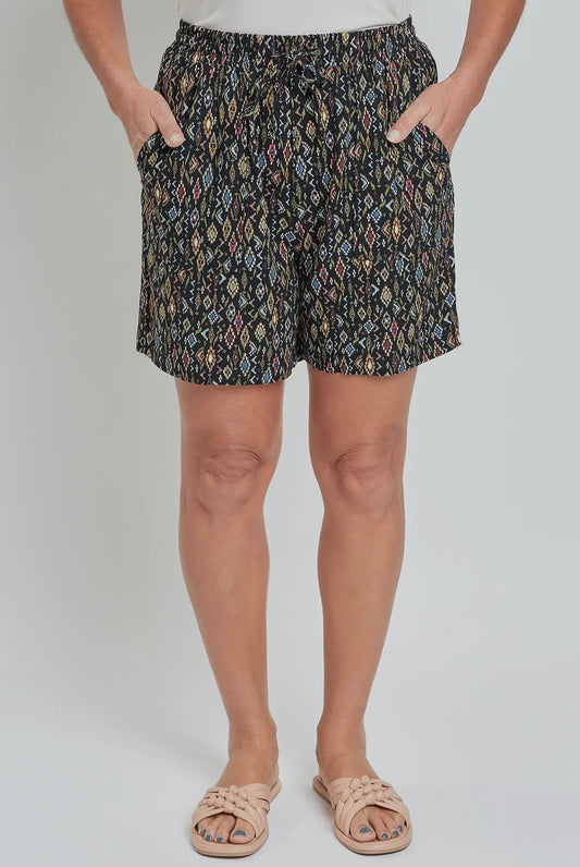 Multicolor Aztec Printed Shorts