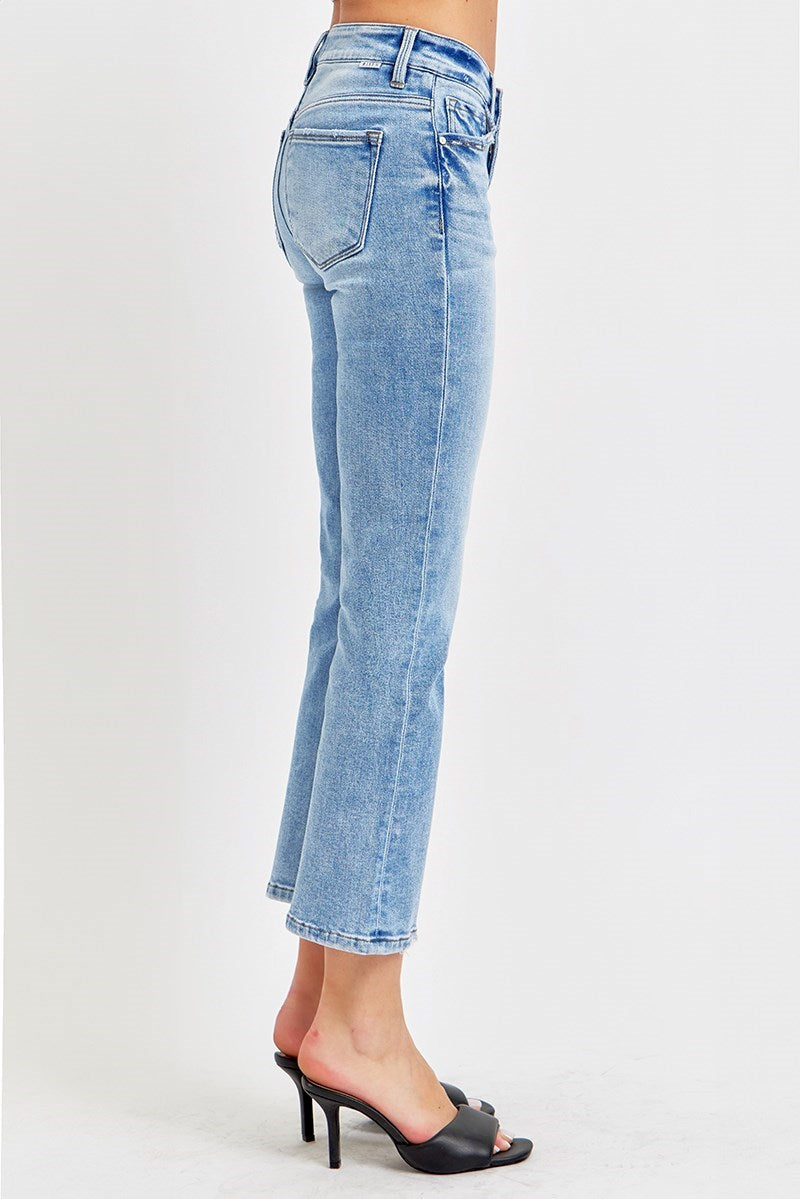 Light Wash Low-Rise Straight Jean