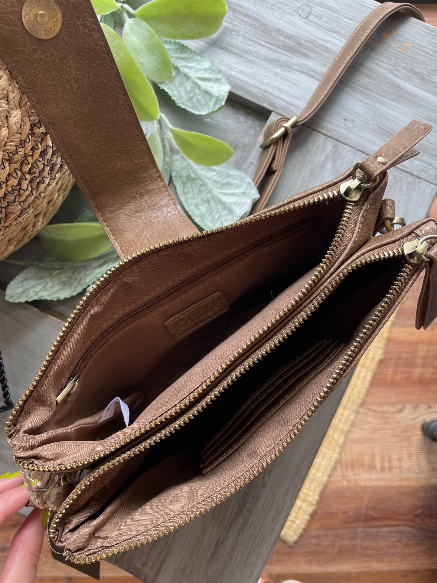 Crossbody Purse with Braided Closure