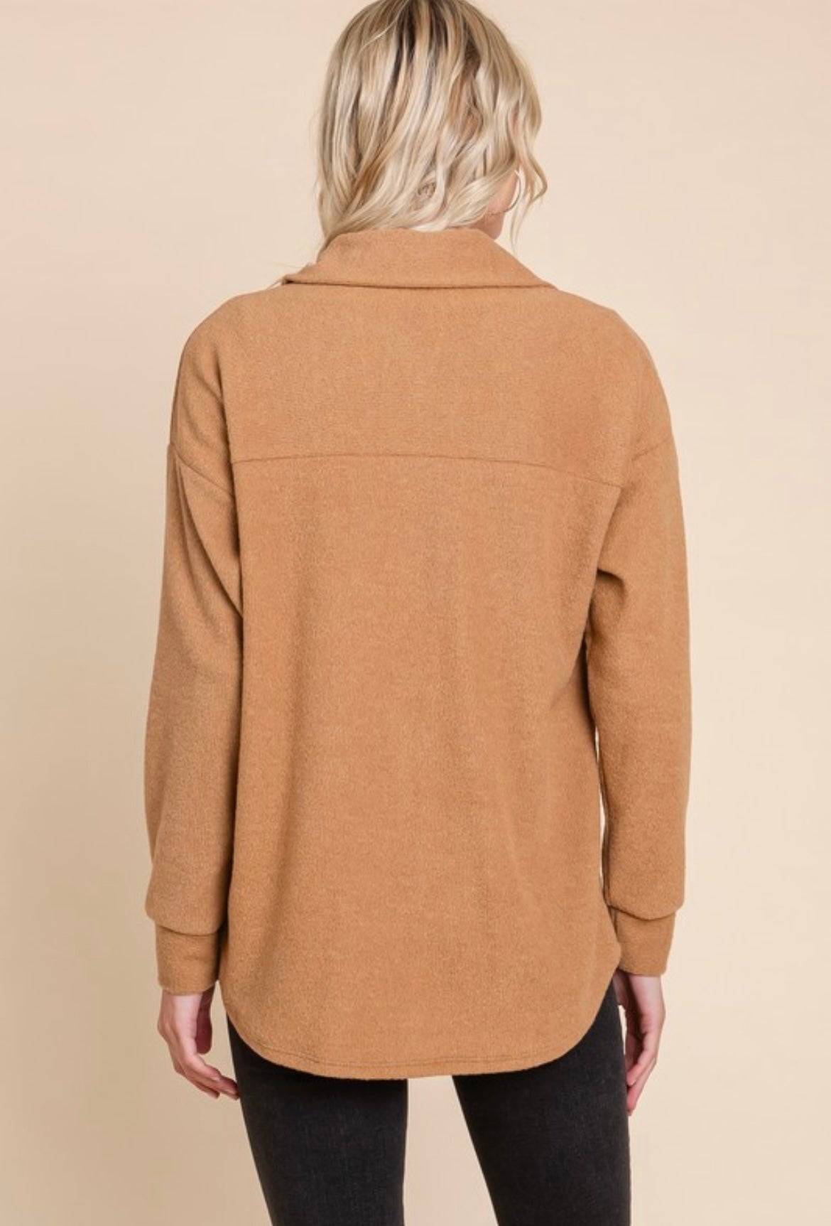 Camel Brushed Shacket