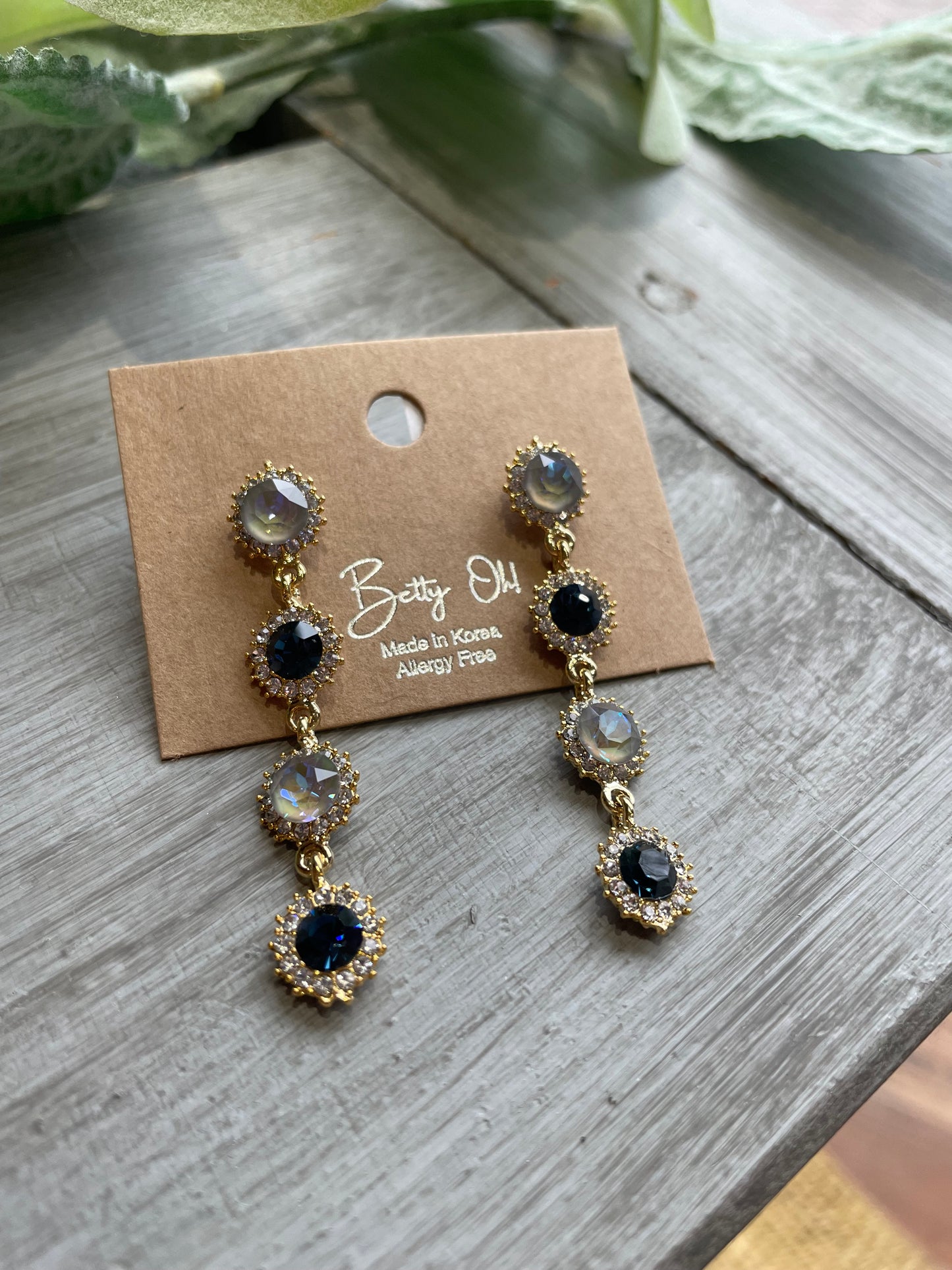 Swarovski Element Four Drop Earrings