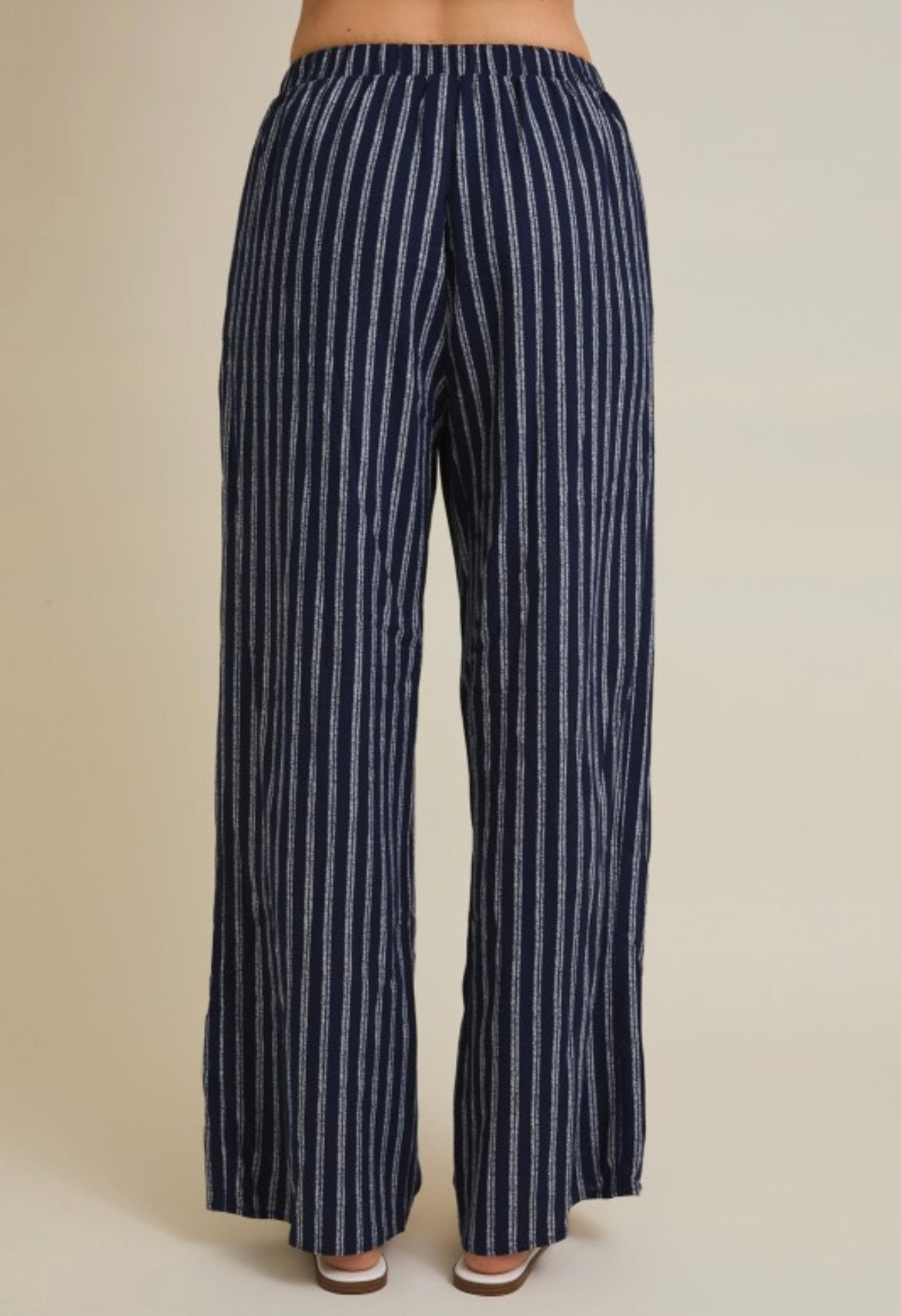 Navy and White Stripe Pants