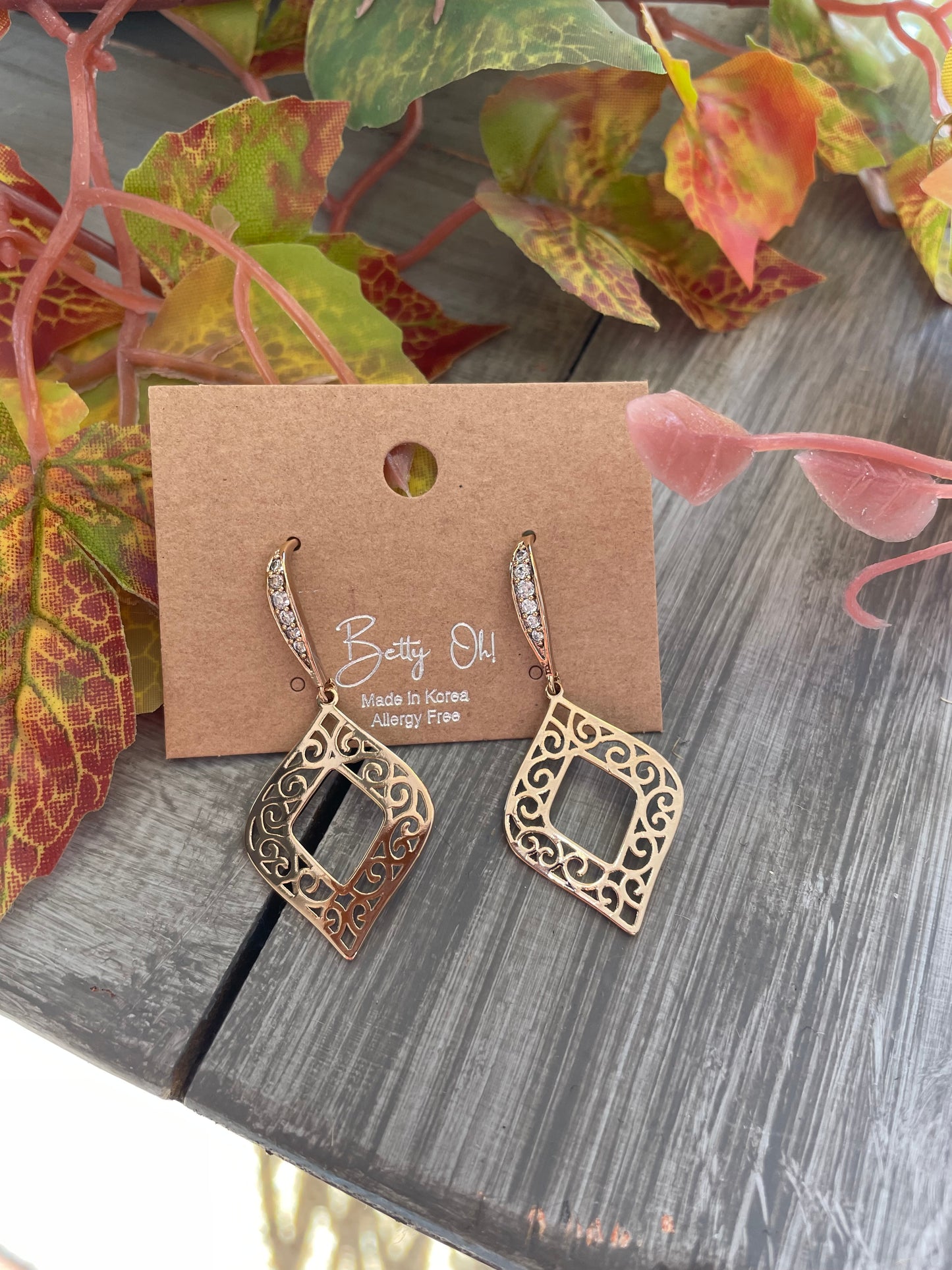 Laser Cut Dangle Earrings