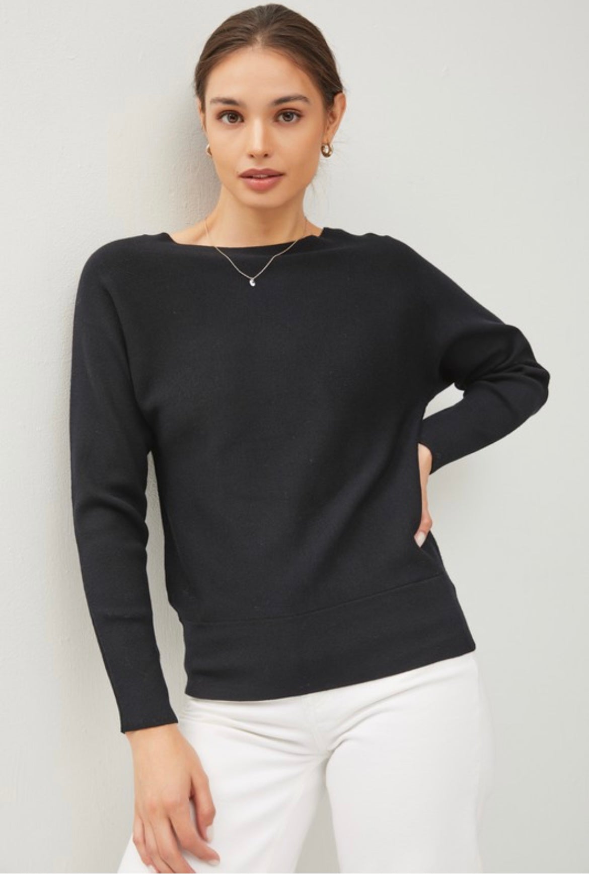 Relaxed Fit Ribbed Sweater