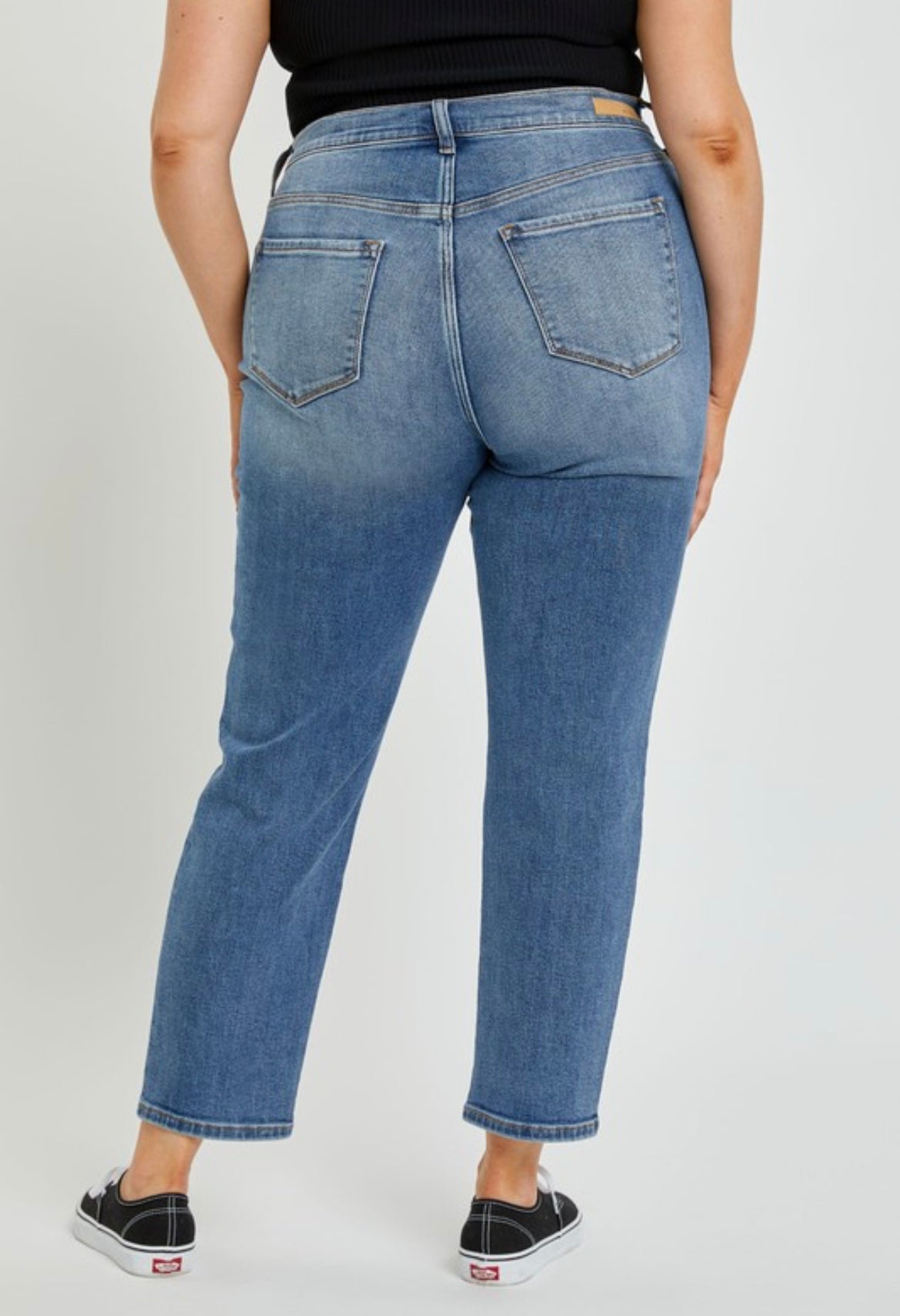 Medium Wash High Rise Mom Jean