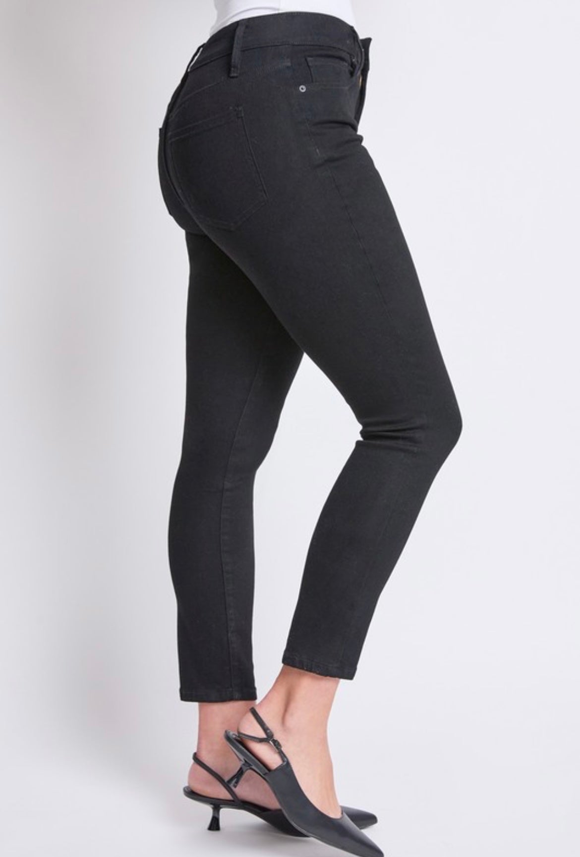 Black High Rise Skinny Jeans