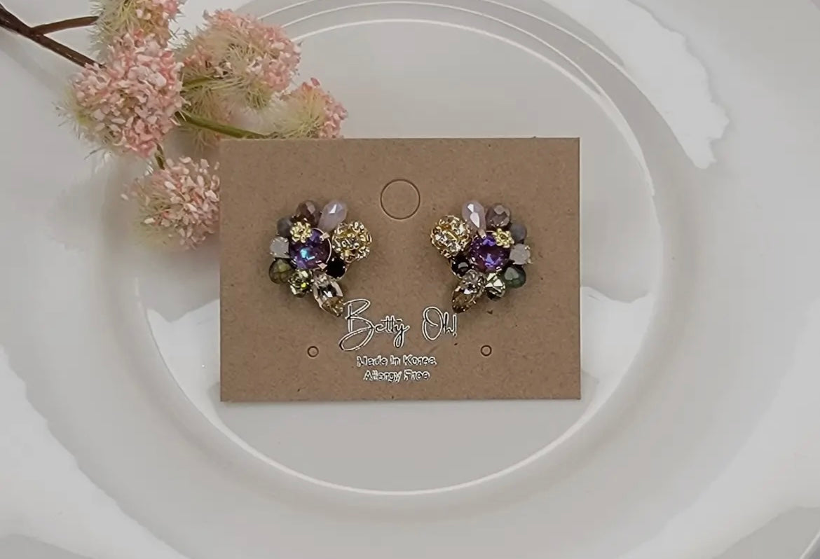 Handmade Pearl and Swarovski Elements Earrings