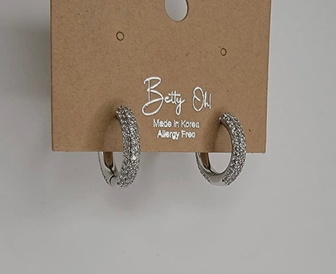 Small Sparkly Clicker Hoops