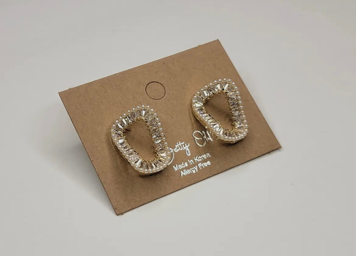 Rectangle Twisted Earrings